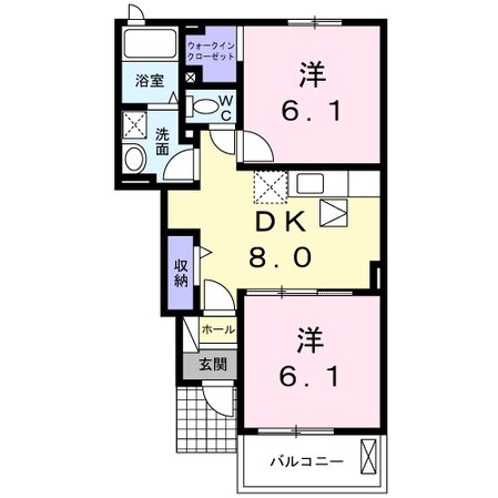 ウィステリア　カクトIIの物件間取画像